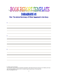 Book Report Template - Sedita Learning Strategies, Page 8