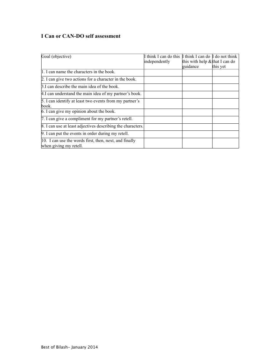 Reading and Retell Templates, Page 12