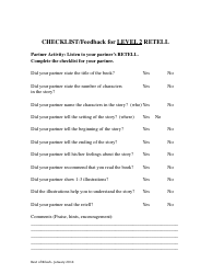 Reading and Retell Templates, Page 5