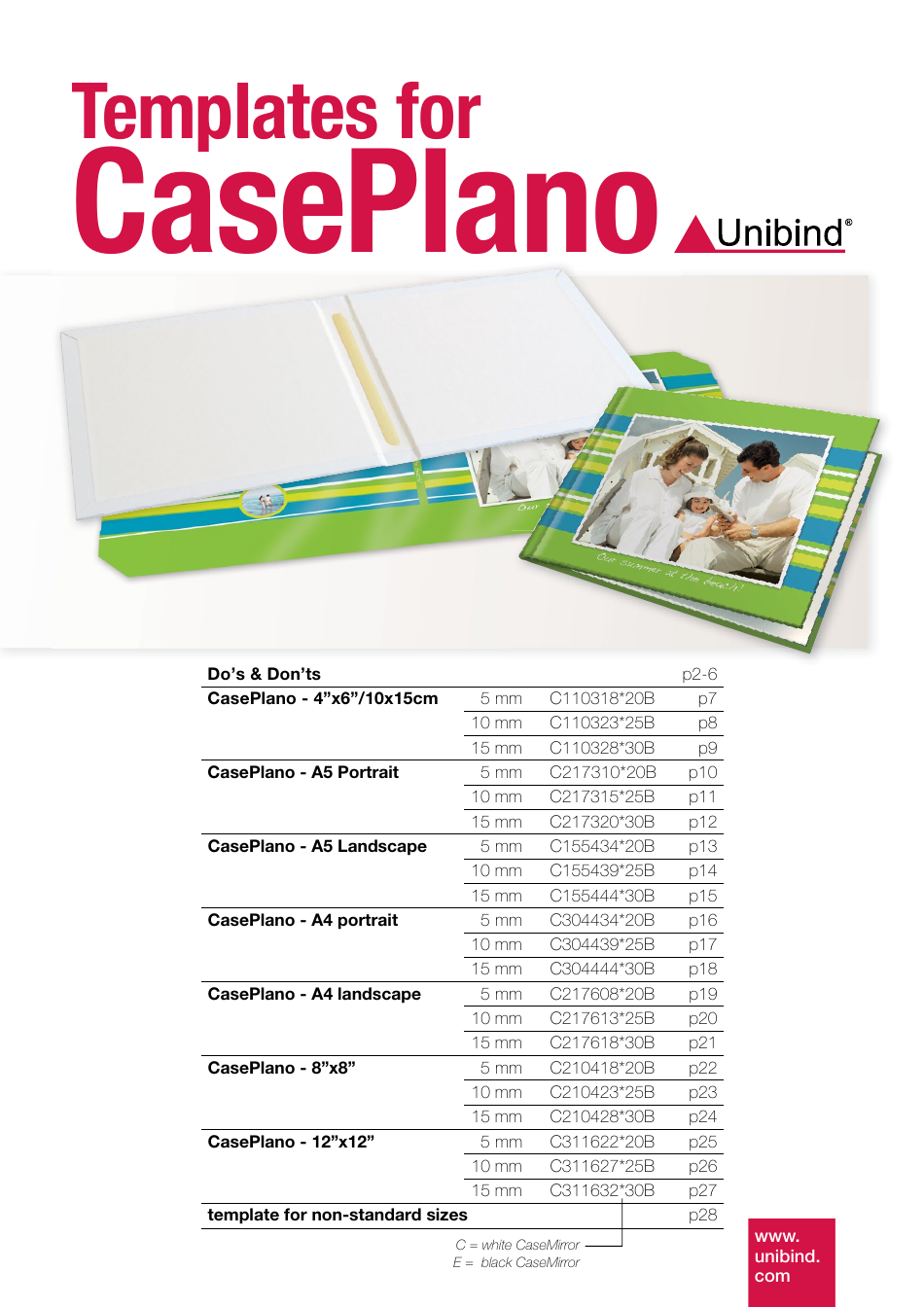 Caseplano Photobook Templates Download Printable PDF Templateroller