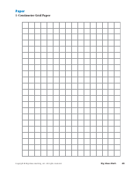 Document preview: 1-centimeter Grid Paper - Big Ideas Learning