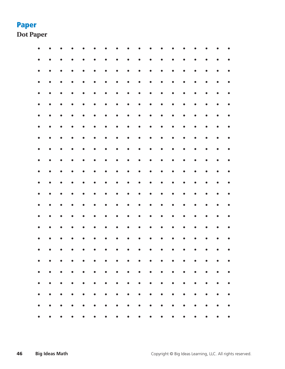 Dot Paper - Big Ideas Learning, Page 1