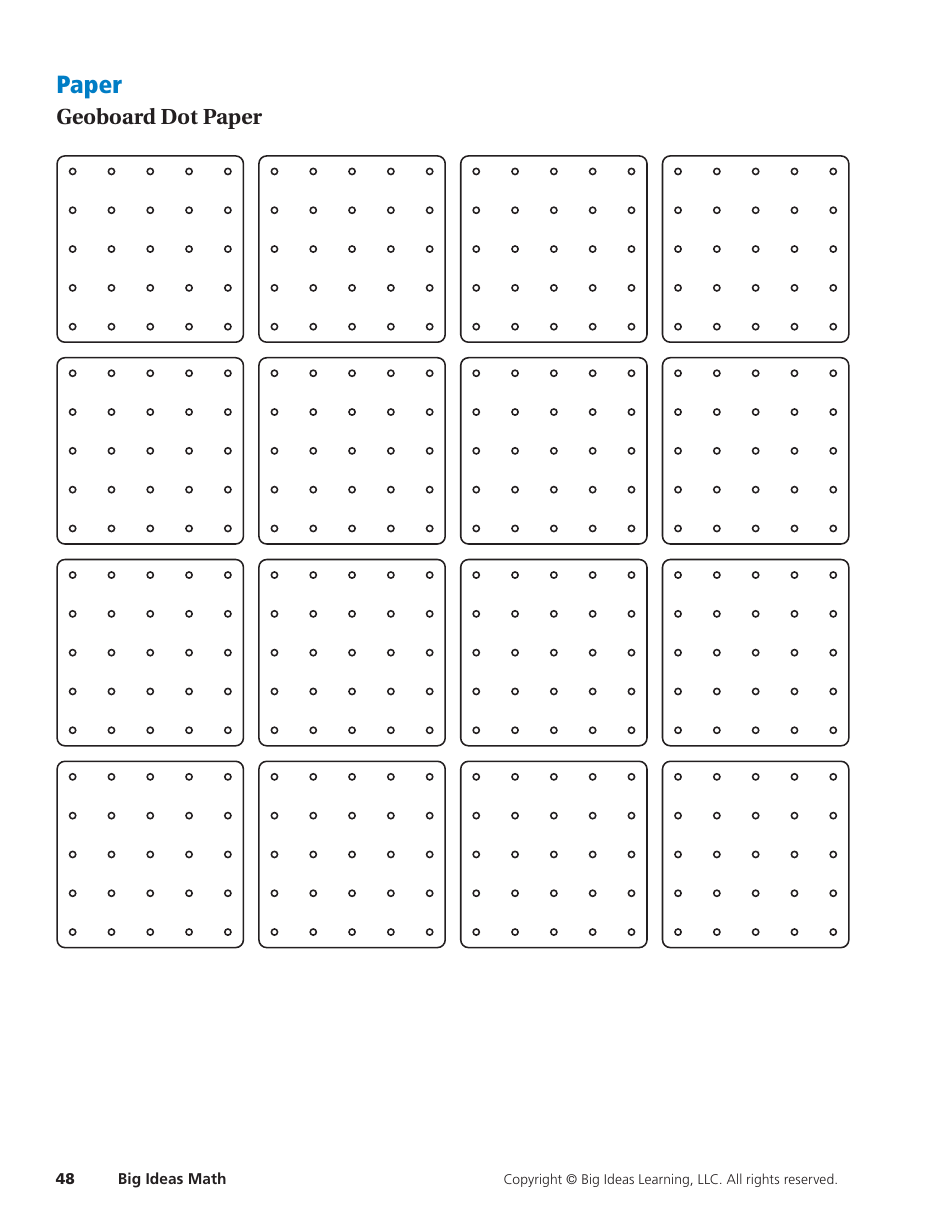 Geoboard Dot Paper Templates Download Printable PDF | Templateroller