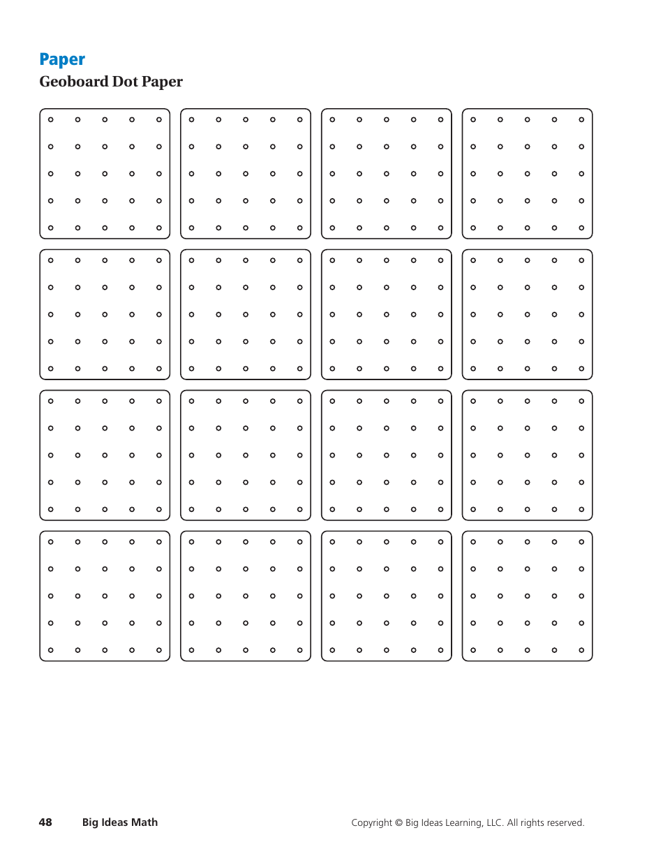 Geoboard Dot Paper Templates, Page 1