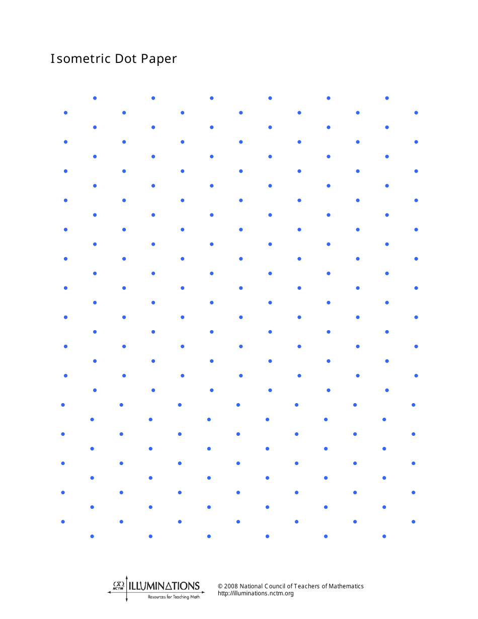 Isometric Dot Paper - National Council of Teachers of Mathematics, Page 1