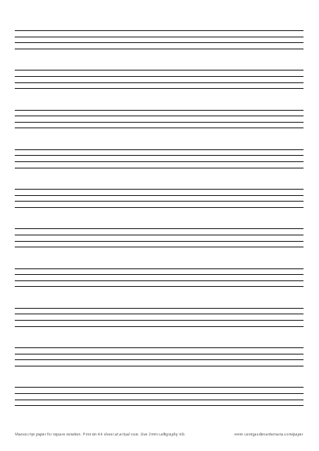 Manuscript Paper for Square Notation