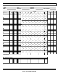 Document preview: Youth Baseball Score Sheet Template