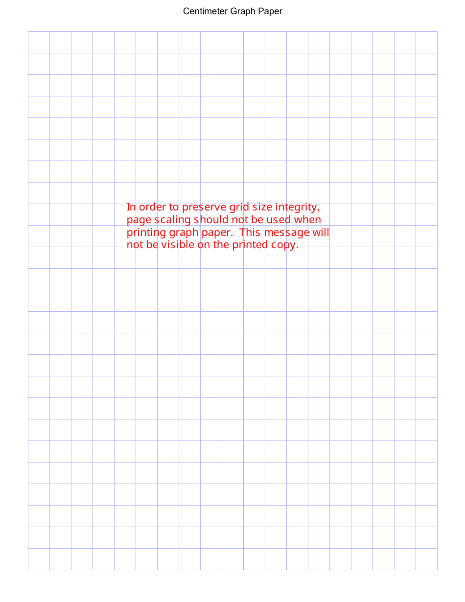 Centimeter Graph Paper, Page 1
