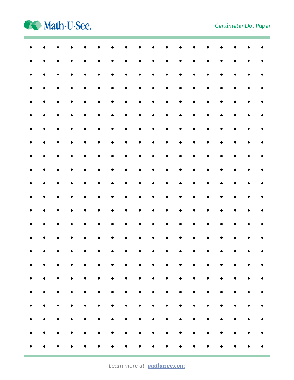 Centimeter Dot Paper, Page 1