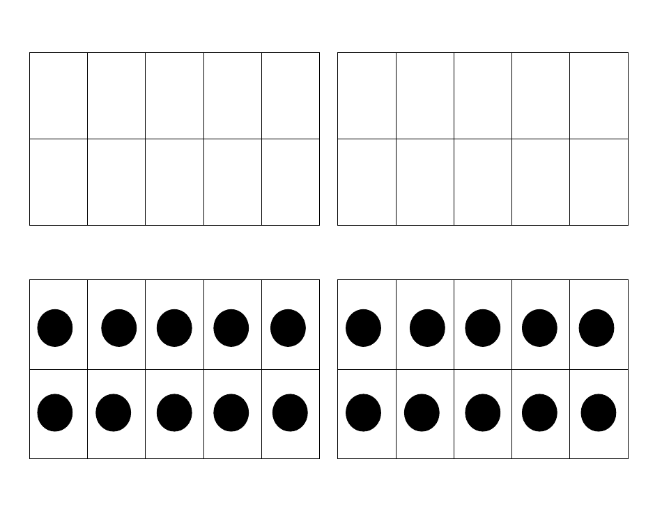 Dot Pattern / Ten Frame / Mathrack Card Templates, Page 16