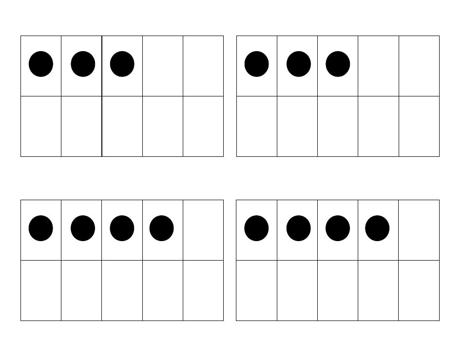 Dot Pattern / Ten Frame / Mathrack Card Templates, Page 18