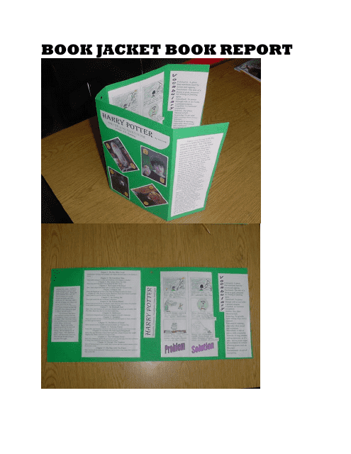 Book Jacket Book Report Template - Varicolored