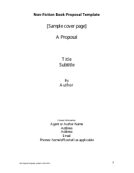 Non-fiction Book Proposal Template, Page 2