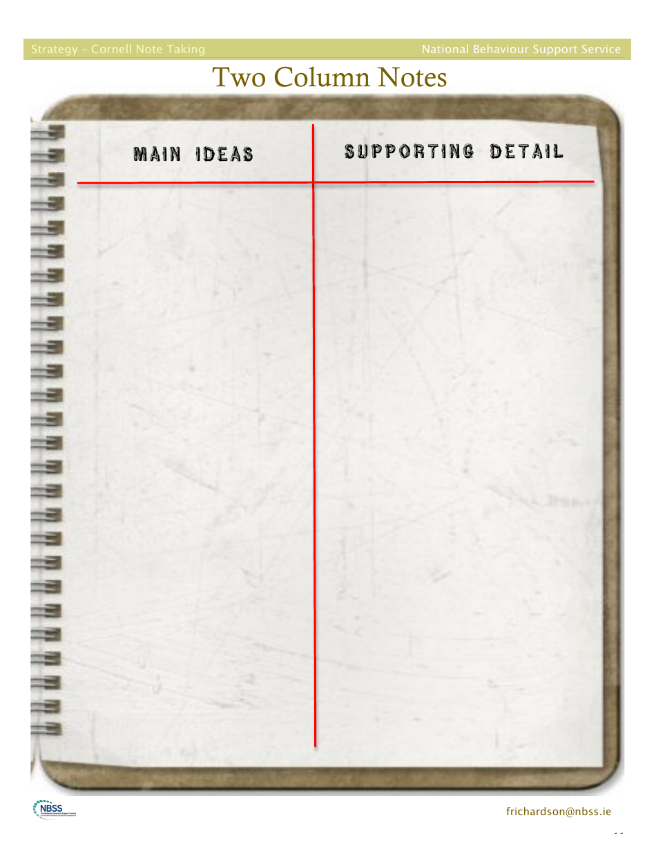 Cornell or Two Column Note Taking Reading and Learning Strategy - Ireland, Page 11