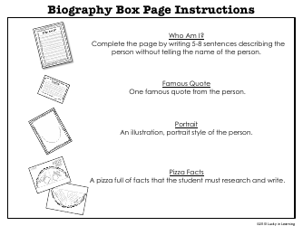 Biography Box Project Templates - Lucky in Learning, Page 8