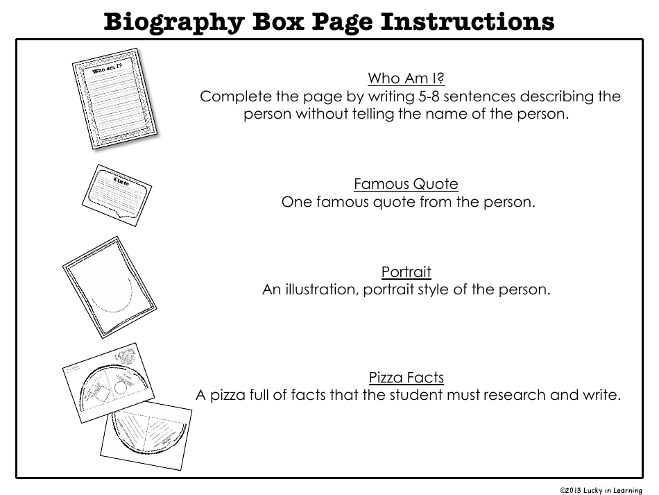 Biography Box Project Templates - Lucky in Learning, Page 8