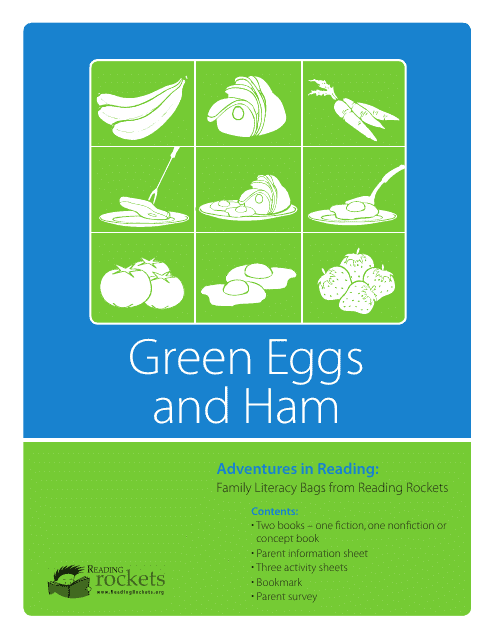 Green Eggs and Ham Reading Activity Sheet Preview