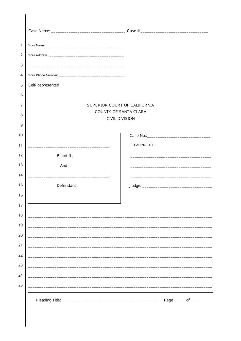 Pleading Paper - County of Santa Clara, California, Page 3