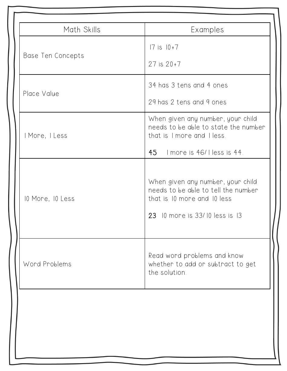 First Grade Readiness Packet, Page 12