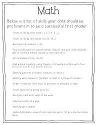 First Grade Readiness Packet, Page 27