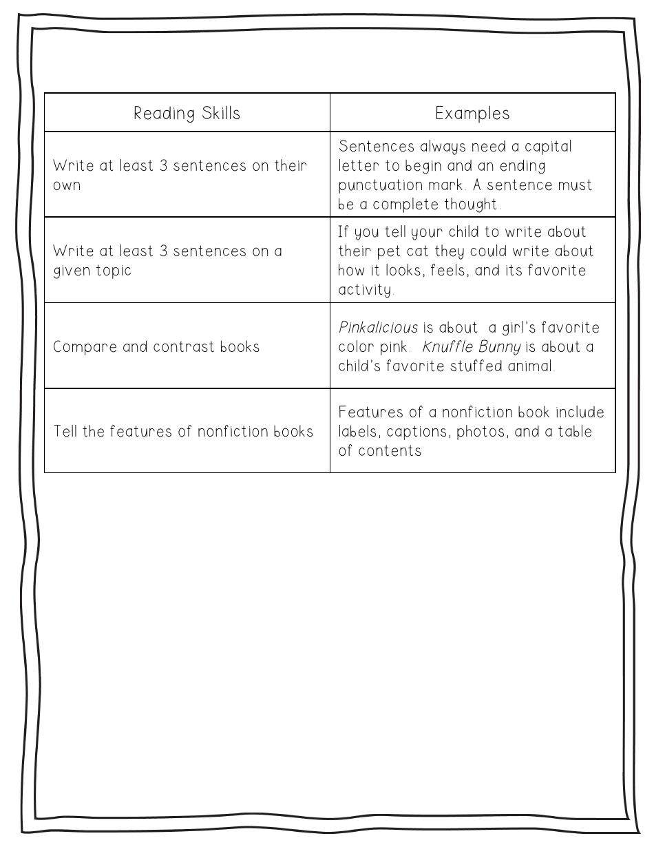 First Grade Readiness Packet, Page 8