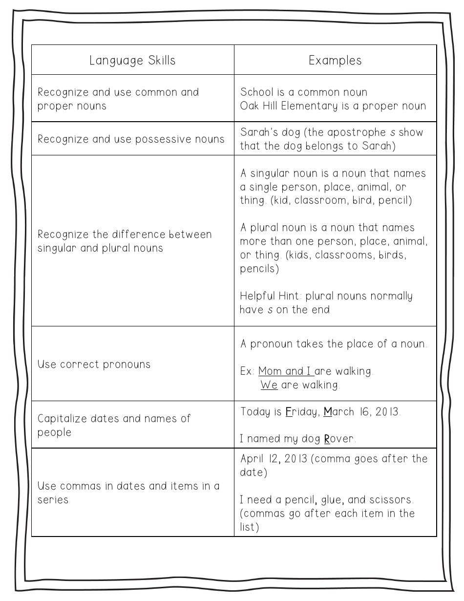 First Grade Readiness Packet, Page 9