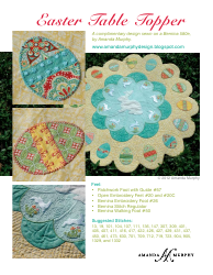 Document preview: Easter Table Topper Sewing Templates - Amanda Murphy