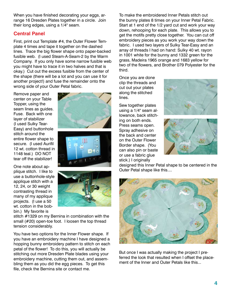 Easter Table Topper Sewing Templates - Amanda Murphy, Page 4
