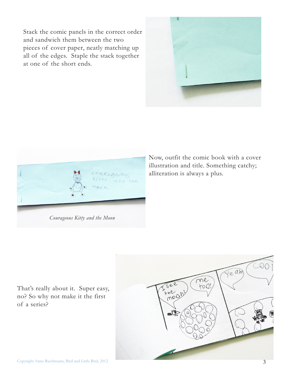 Comic Book Templates - Anne Riechmann, Bird and Little Bird, Page 3