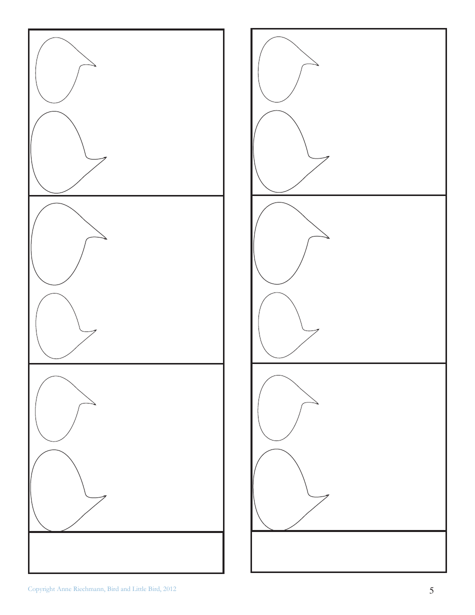 Comic Book Templates - Anne Riechmann, Bird and Little Bird, Page 5