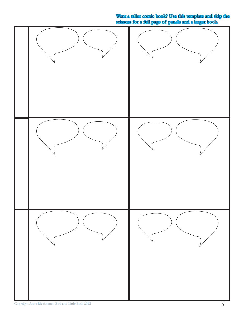 Comic Book Templates - Anne Riechmann, Bird and Little Bird, Page 6