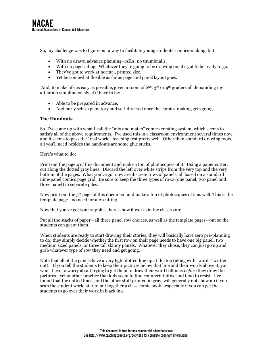 Comic Book Page Templates - Teachingcomics, Page 2