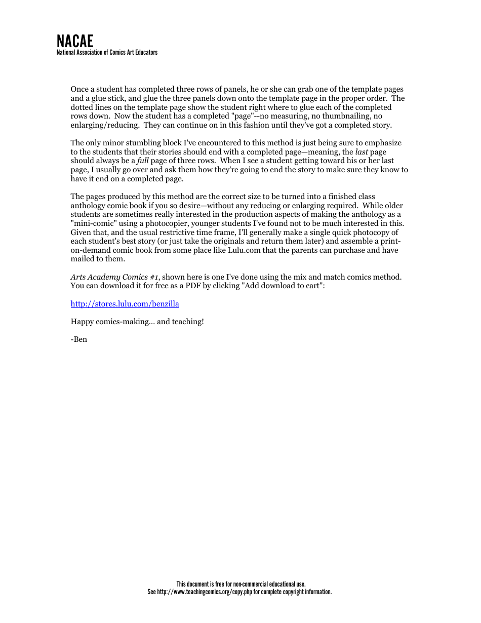 Comic Book Page Templates - Teachingcomics, Page 3