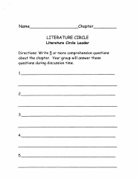 Literature Circle Packet, Page 10