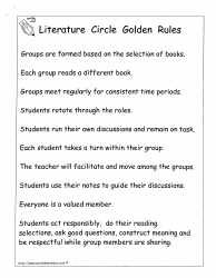 Literature Circle Packet, Page 2