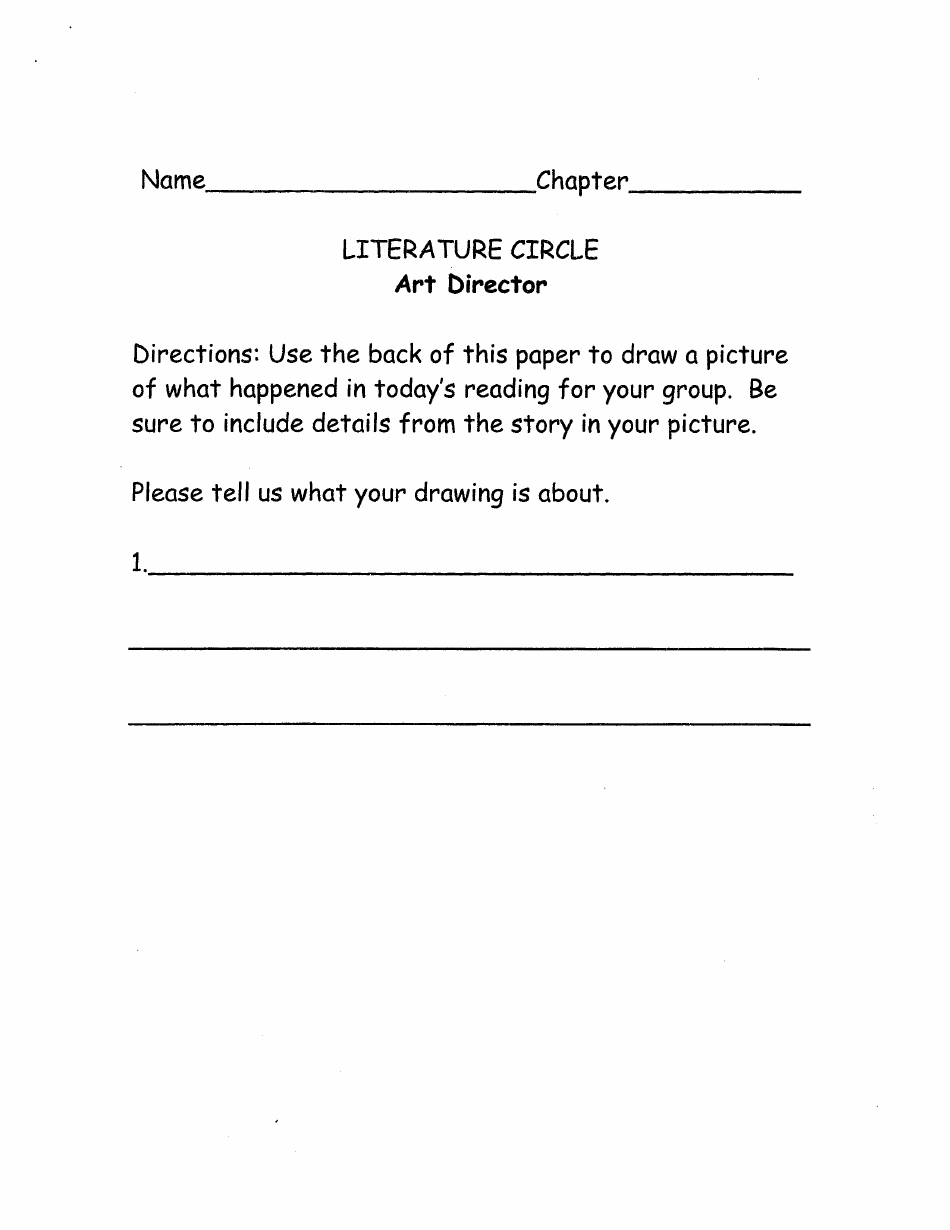 Literature Circle Packet, Page 9