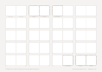 Document preview: 32-page Picture Book Storyboard Template (With Endpapers)
