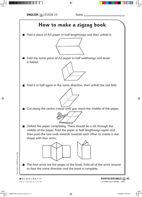 Paper Zigzag Book Folding Guide