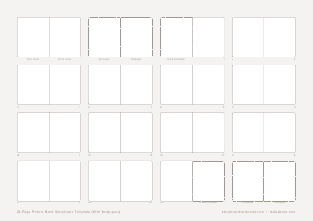 Document preview: 24-page Picture Book Storyboard Template (With Endpapers)