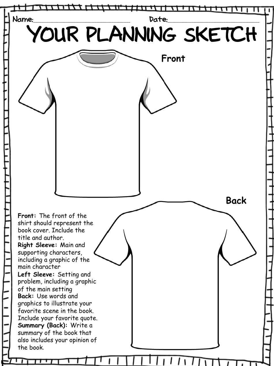 T-Shirt Book Report Project, Page 2