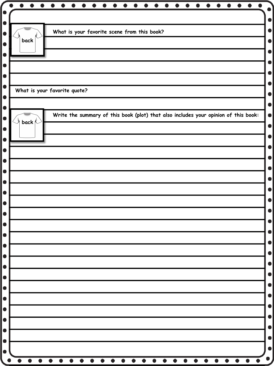 T-Shirt Book Report Project, Page 4