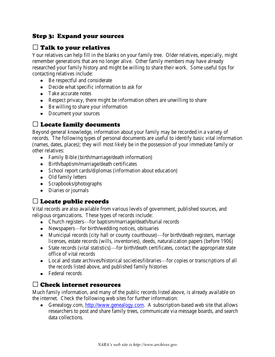 Genealogy Tool Kit, Page 3