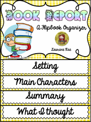 Document preview: Book Report Template - Laurane Rae