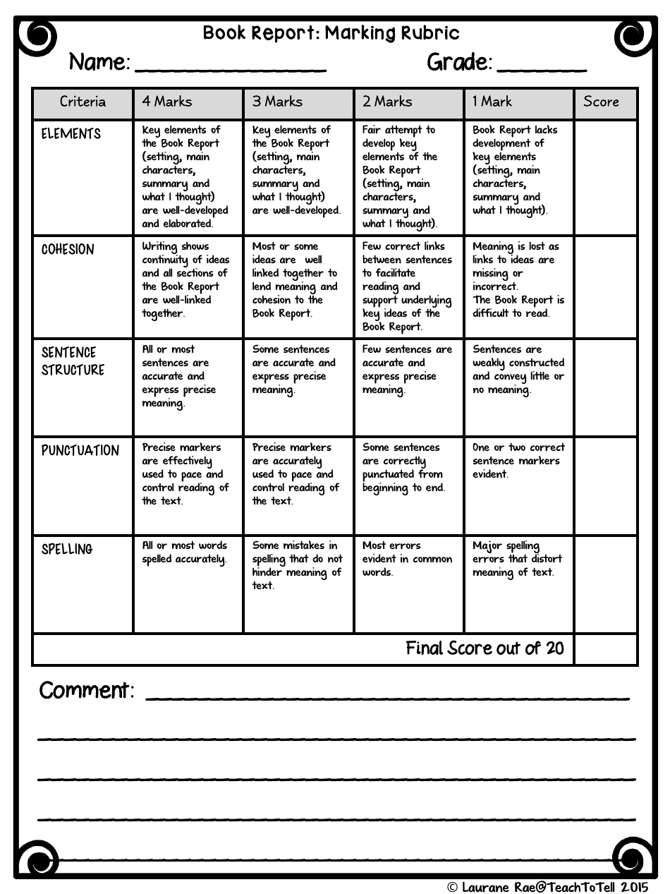 Book Report Template - Laurane Rae, Page 25