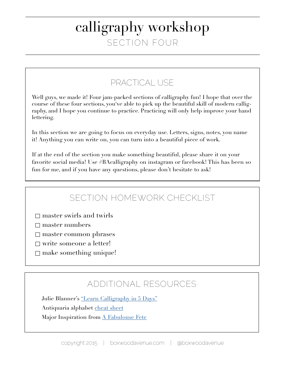 Calligraphy Workshop - Boxwoodavenue, Page 19