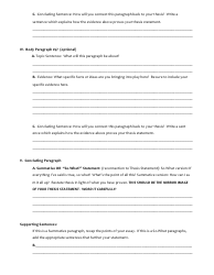 Essay Outline Worksheet, Page 3
