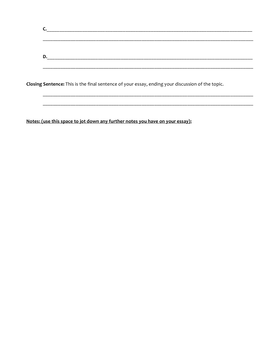 Essay Outline Worksheet, Page 4