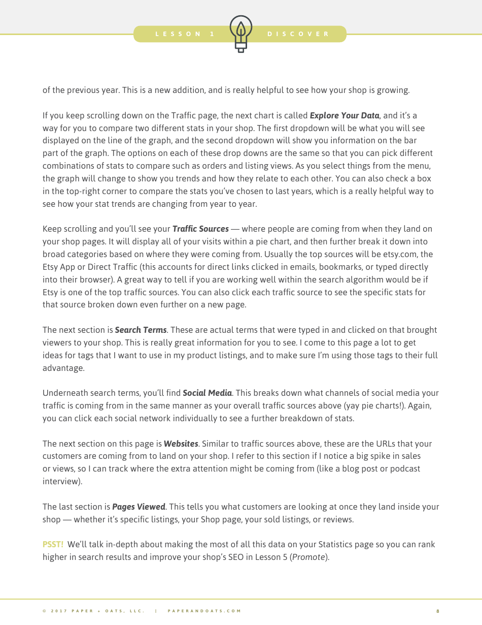 Etsy Lesson Plan Template - Paper + Oats, Page 8