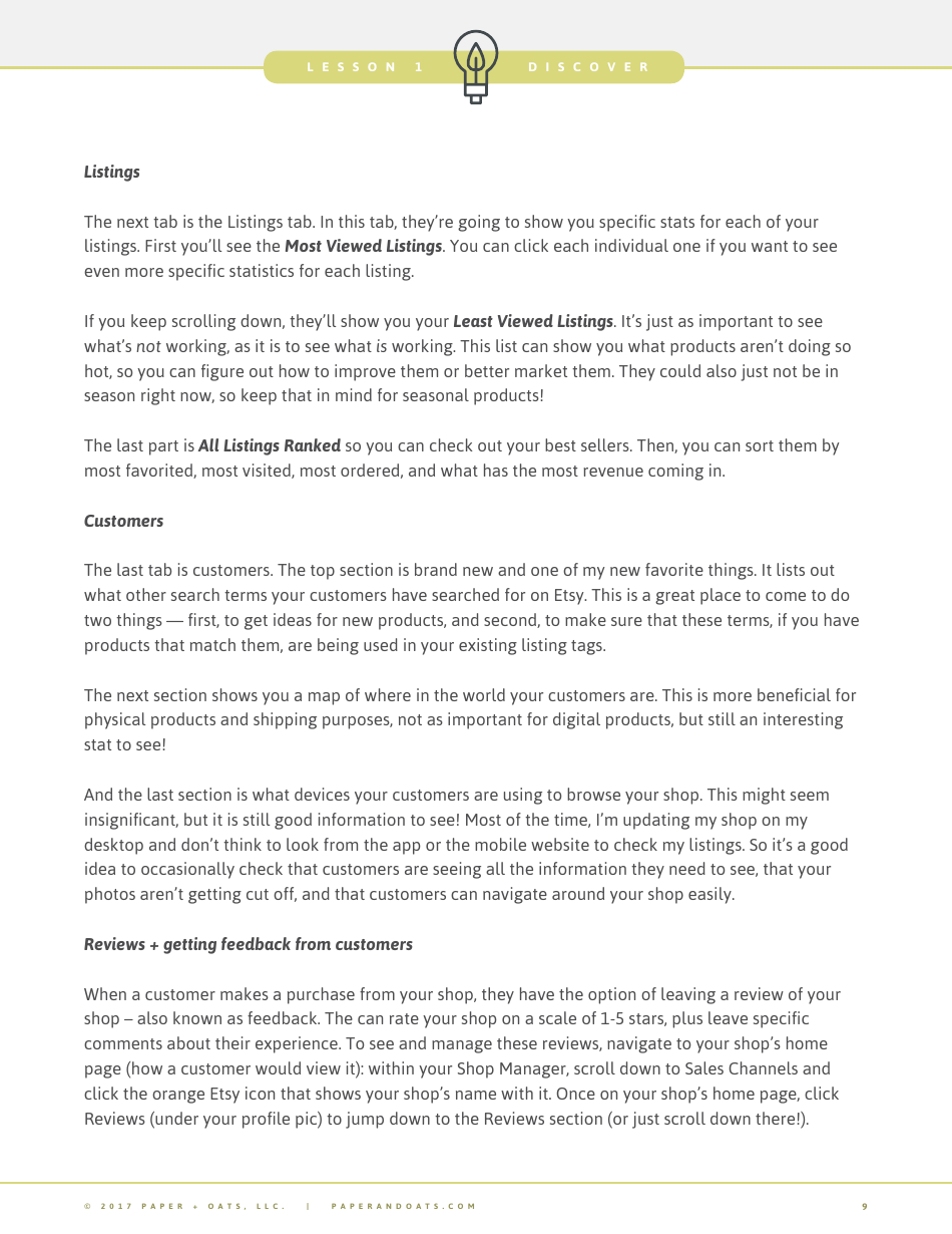 Etsy Lesson Plan Template Paper + Oats Download Fillable PDF