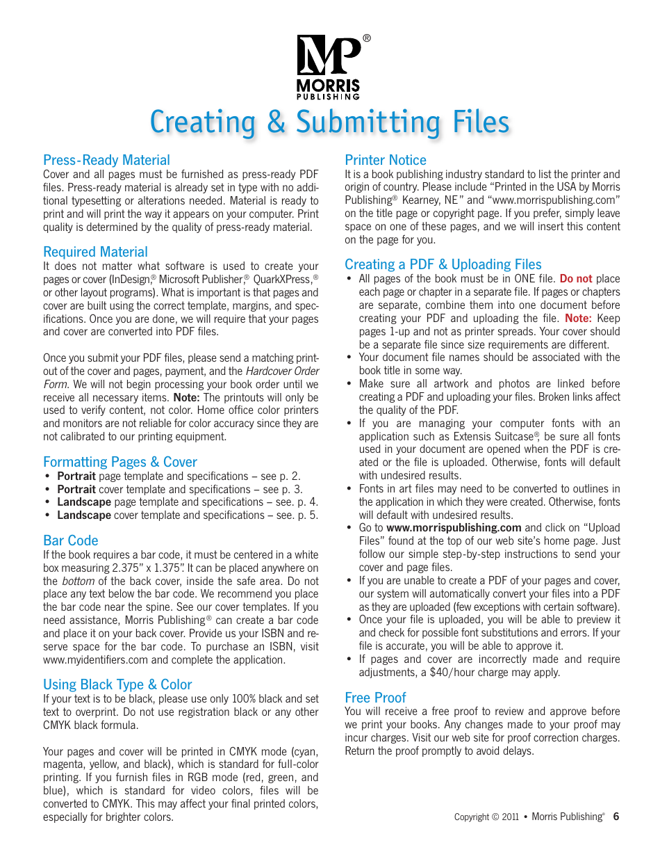 Hardcover Page Templates - Morris Publishing, Page 6